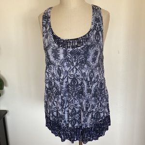 NWOT Weston Wear double layer knit racer back top blue S